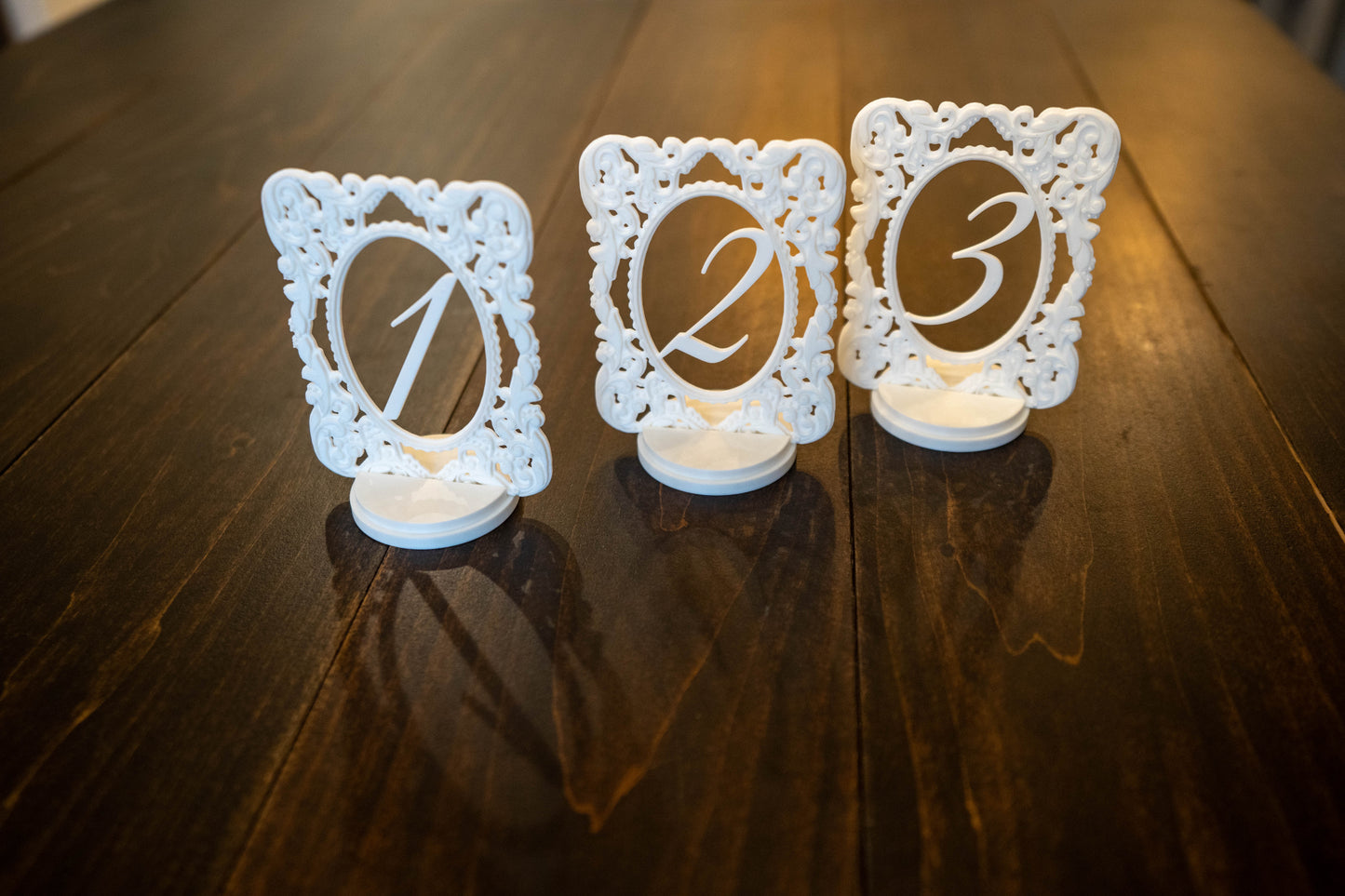 3-D Printed Wedding Table Numbers