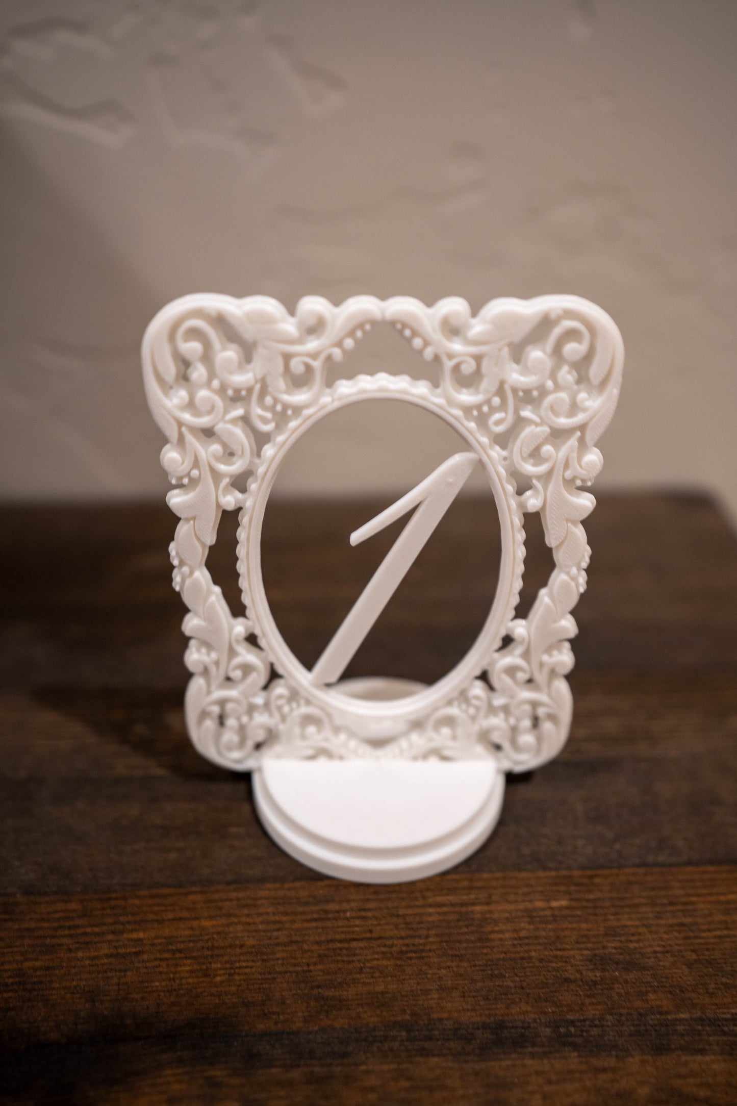 3-D Printed Wedding Table Numbers