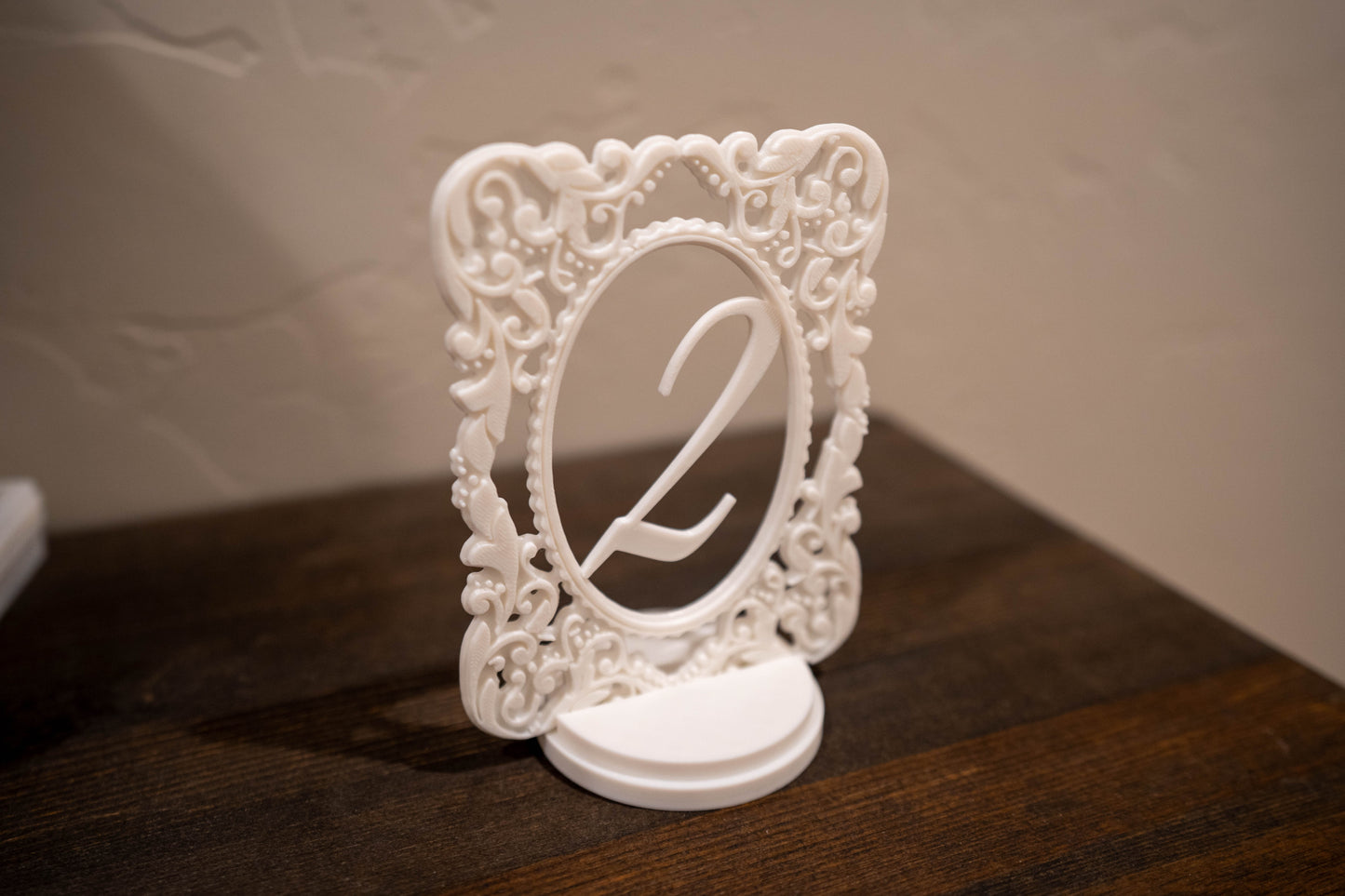 3-D Printed Wedding Table Numbers
