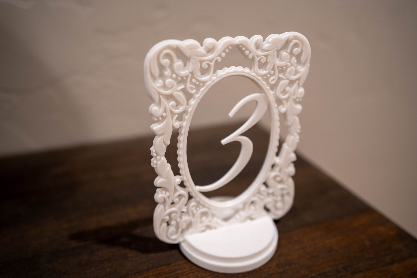 3-D Printed Wedding Table Numbers